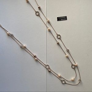 Banana Republic Gold Toned Pearl Necklace